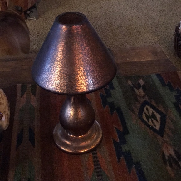 Mercury glass 14” tall base approx 41/2”wide lamp - Picture 5 of 6